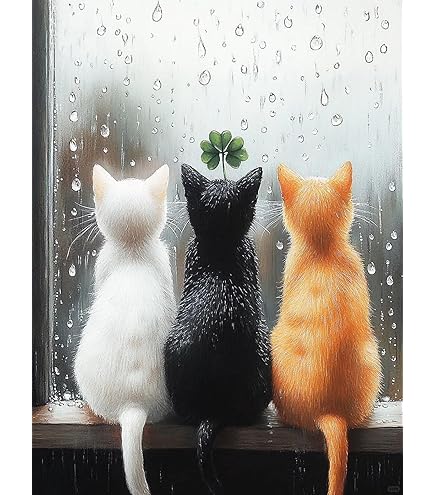 Amazon | DIY 5D ダイヤモンドペインティングキット かわいい猫